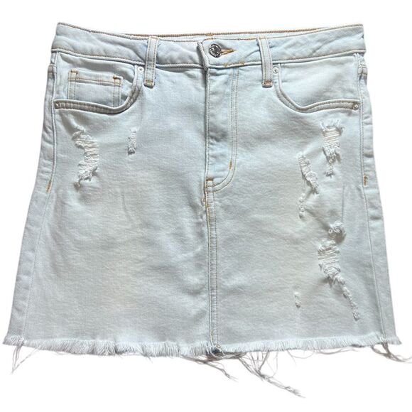Forever 21 denim mini skirt distressed size 25 - Picture 1 of 8